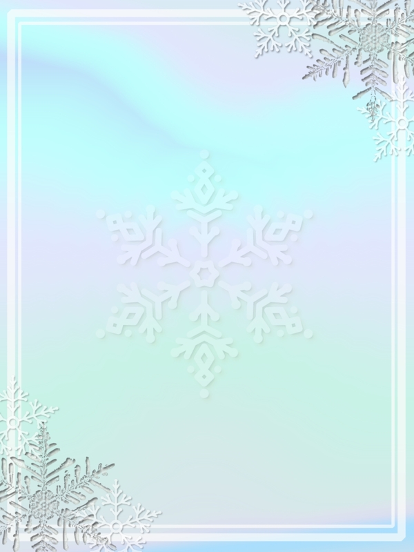 浪漫蓝白色系冬季雪景海报背景素材