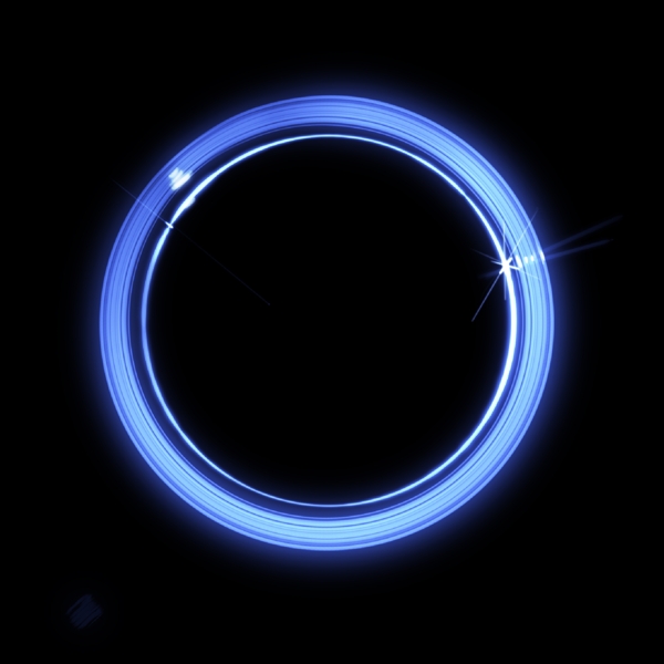 光效彩色光环闪亮圆形圈圈蓝色免扣