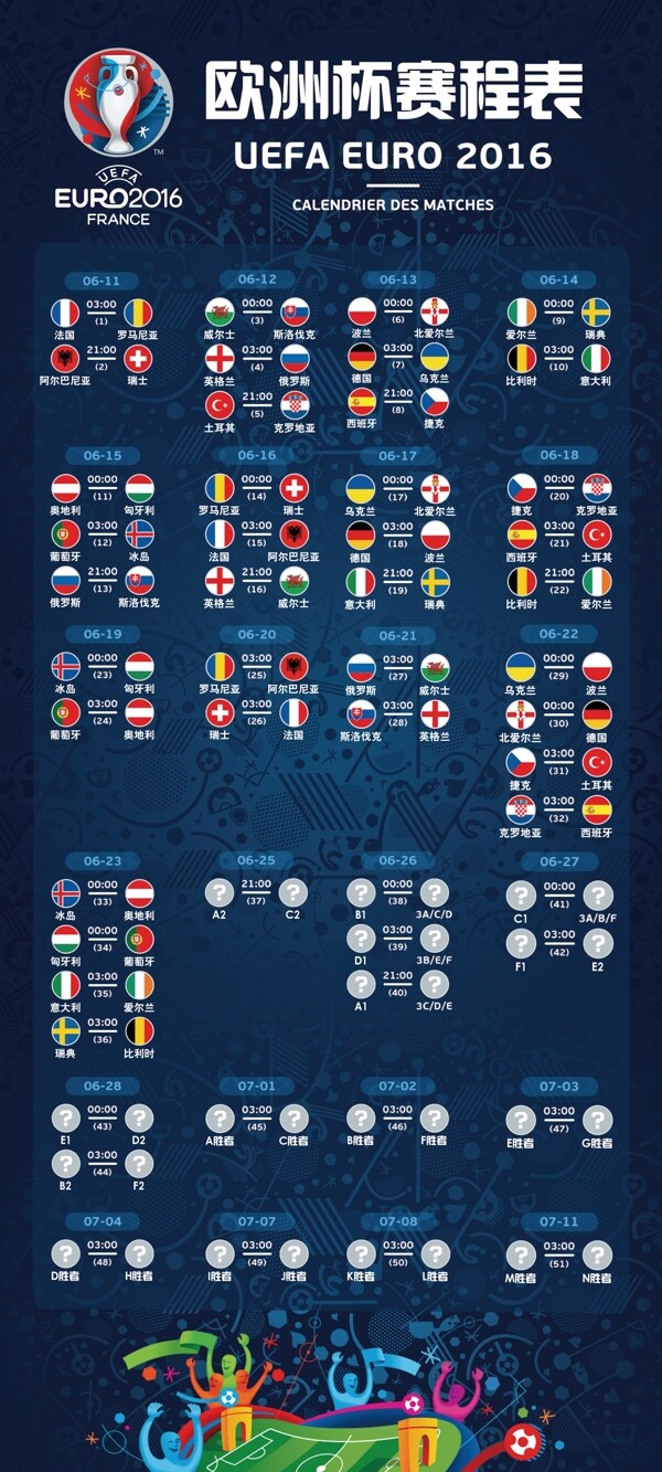 2016年欧洲杯详细赛程图片