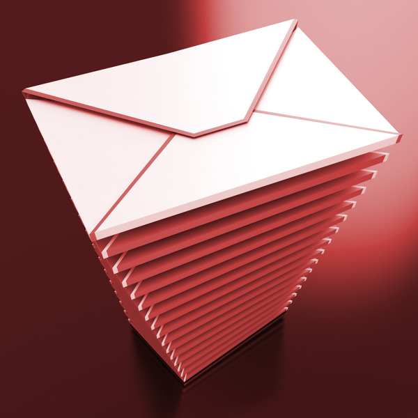 信封显示电子邮件收件箱的邮箱