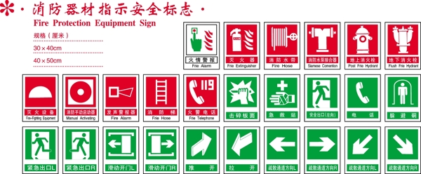消防器材指示安全標(biāo)志