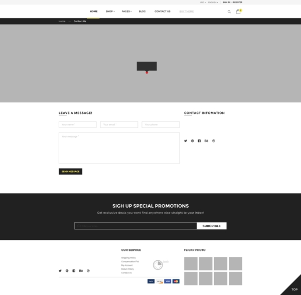 黑色多用购物商城网站联系方式展示