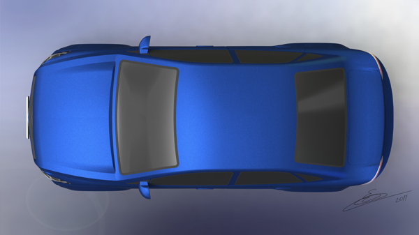 大仔轎車渲染