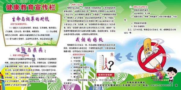 吸煙健康教育宣傳欄