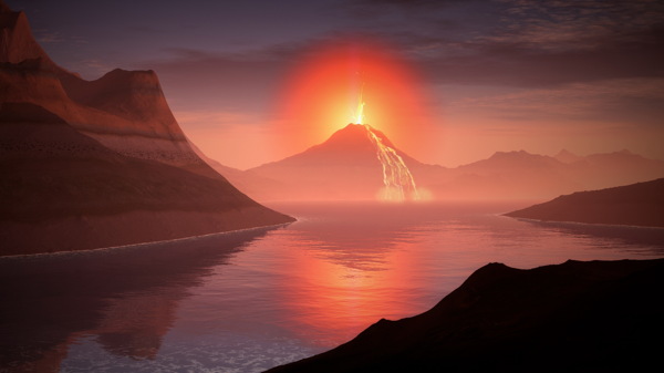 火山爆发高清图片