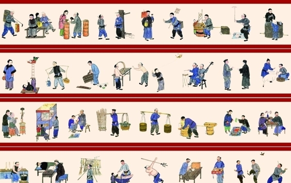 中国古代市井人物图片