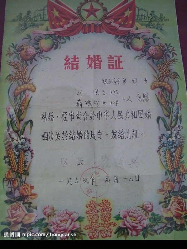 结婚证图片