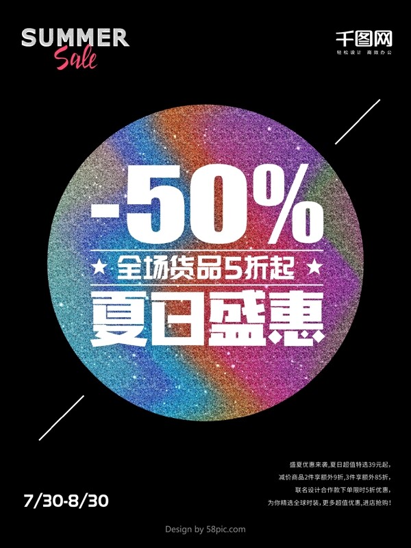 高端服裝店珠寶精品夏季換季盛惠促銷海報