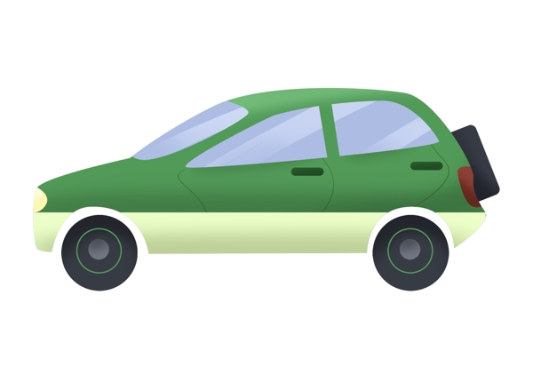 卡通绿色交通玩具汽车