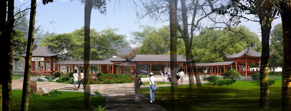 公園景觀效果圖圖片