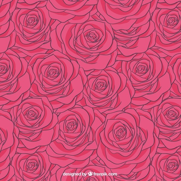 粉红玫瑰图案
