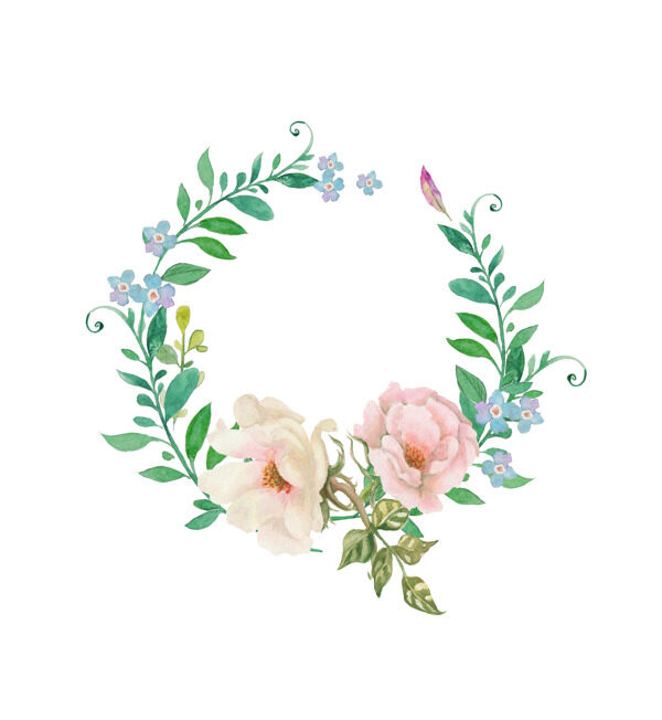 酒白花圈透明裝飾素材