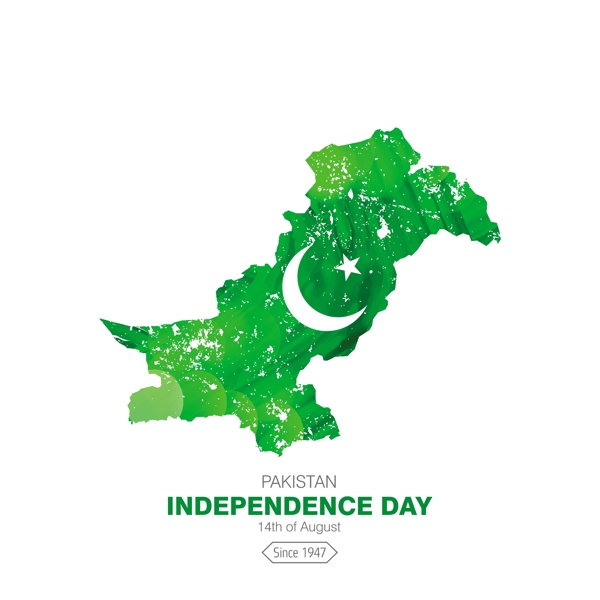 巴基斯坦独立日地图背景