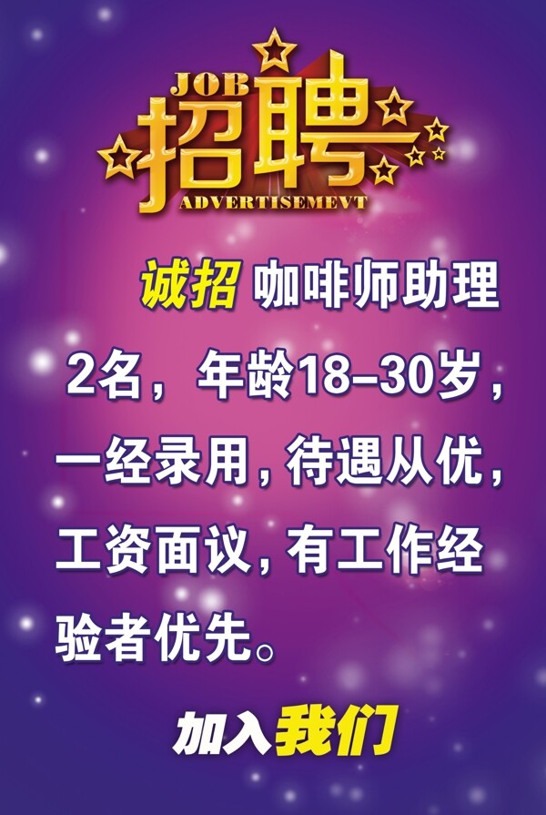 咖啡店招聘