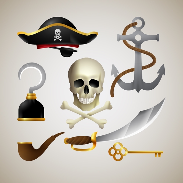 海盗设计元素集
