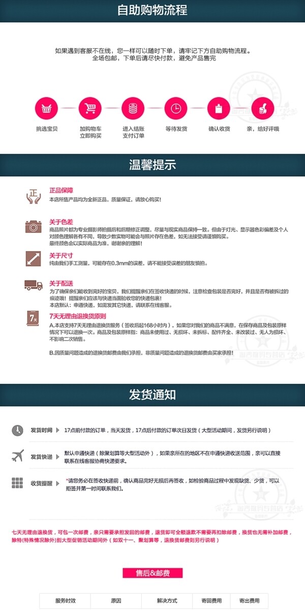 天猫淘宝售后服务退货快递邮资类送psd