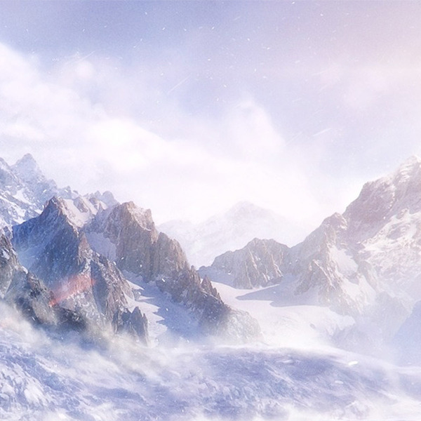 冬季雪山促銷背景