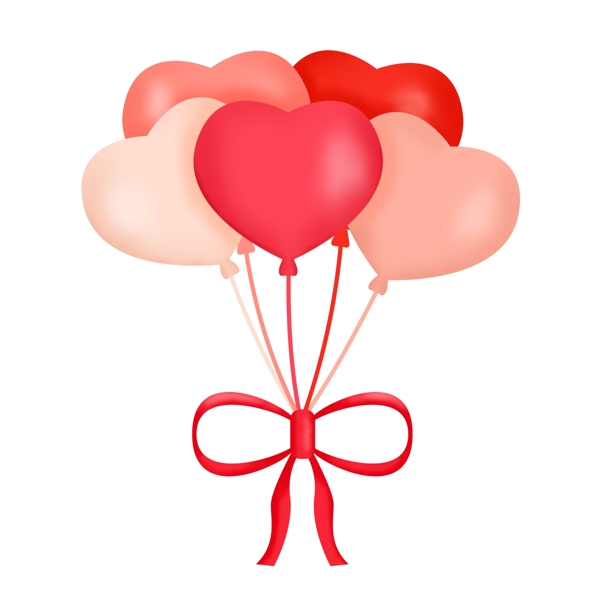 情人节装饰气球插画