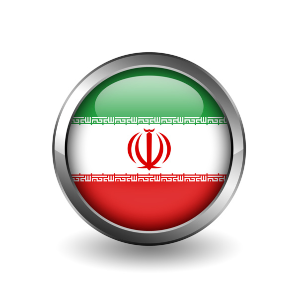 伊朗国旗按钮图片
