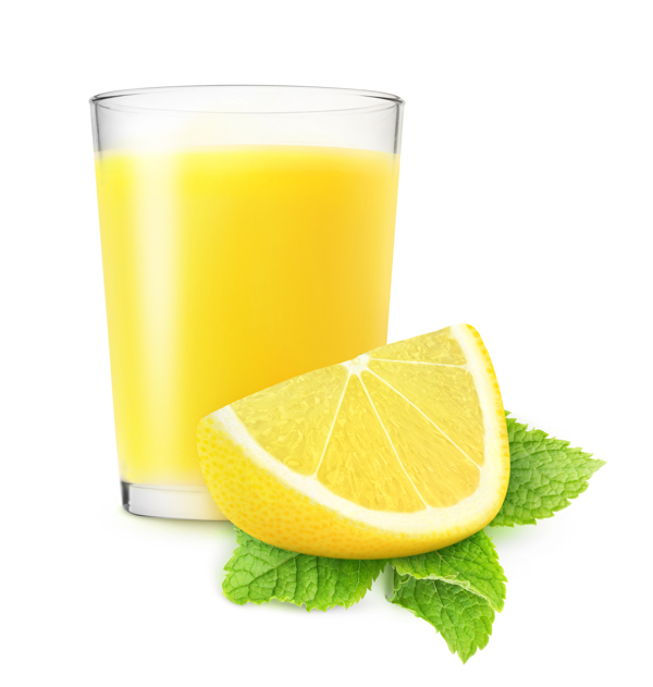 杯子内的柠檬汁图片