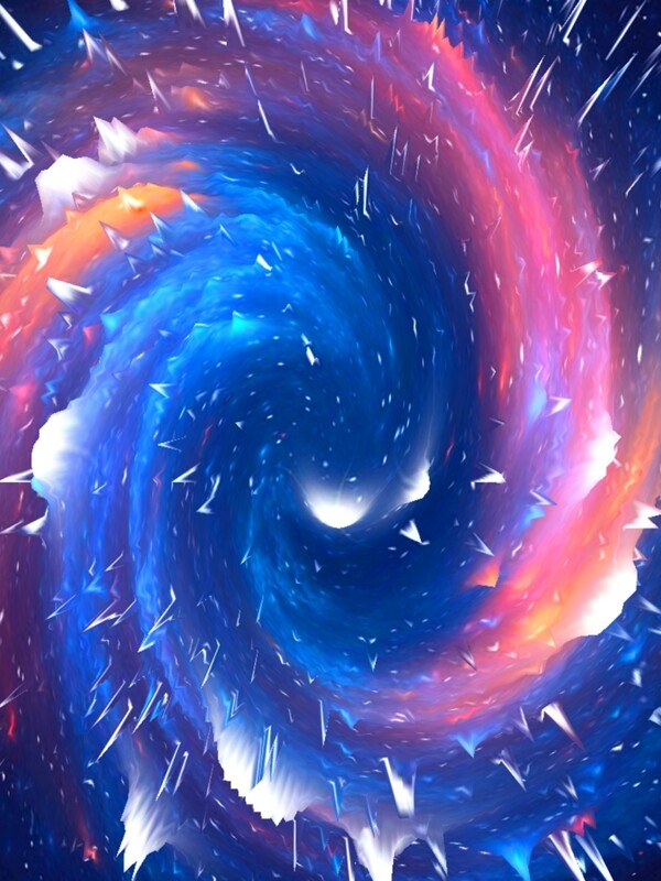原創(chuàng)3D混色旋渦星空背景