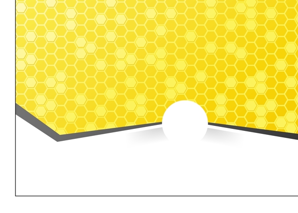 黄色扁平化蜂巢背景素材