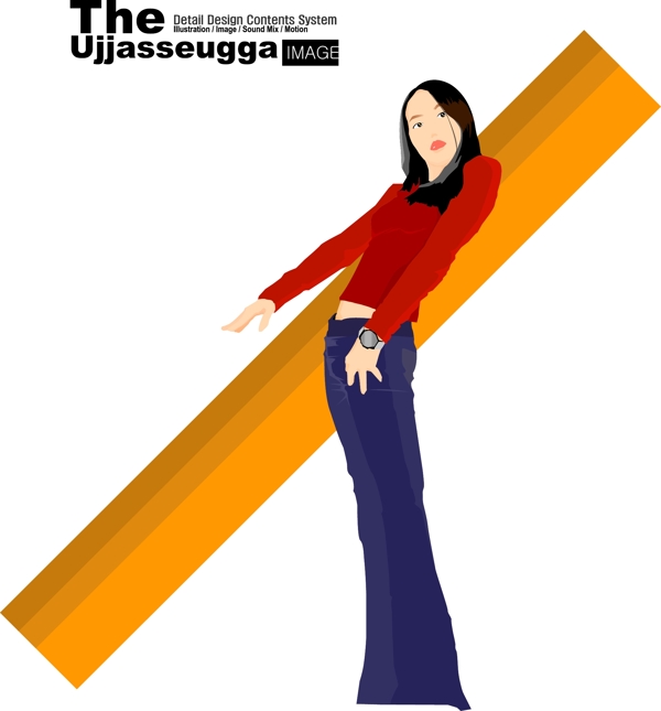 插畫時(shí)尚美女百態(tài)美女圖片