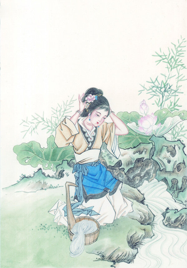 古代仕女梳妝