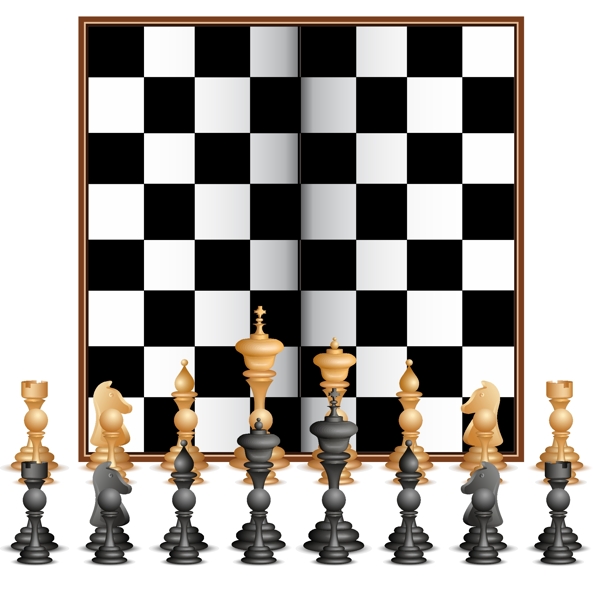 国际象棋的设计元素矢量集01