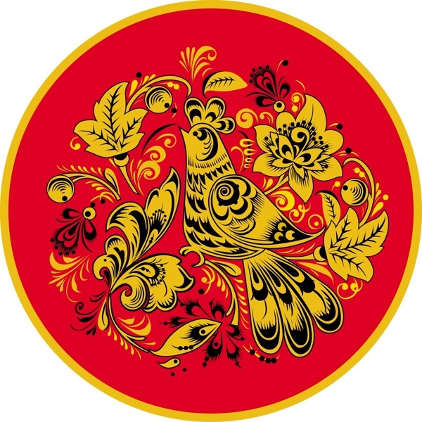古典圓形花紋