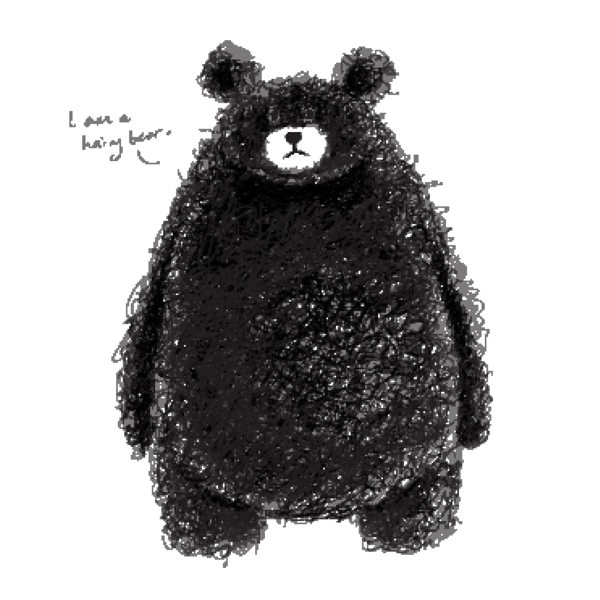可爱手绘棕熊矢量素材