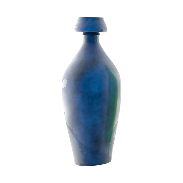个性花纹艺术装饰瓶子生活用品蓝色摆件元素