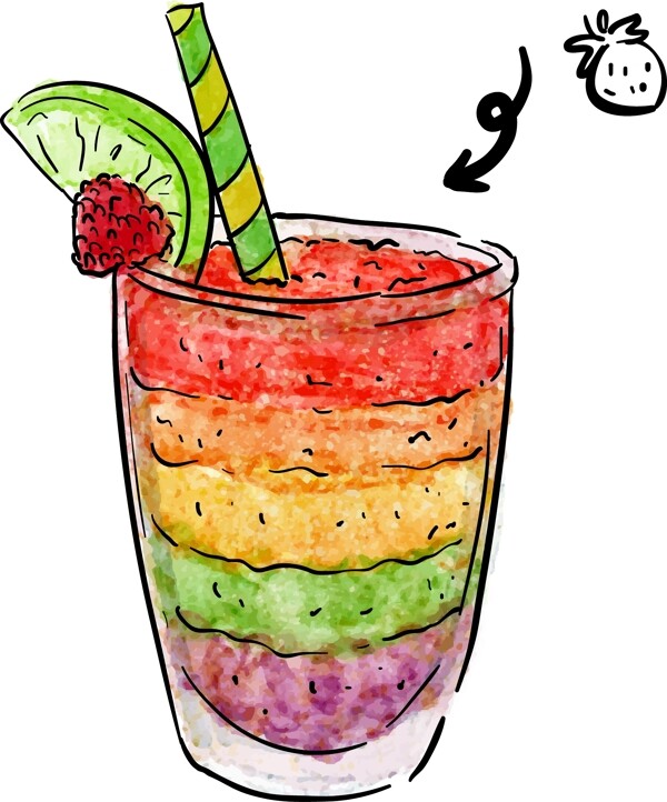 夏季飲料元素
