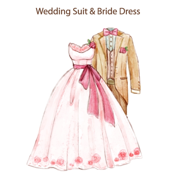 手繪結(jié)婚禮服