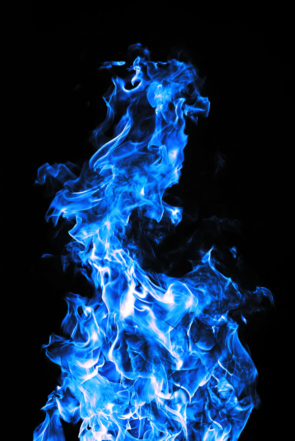 蓝色高清火焰背景