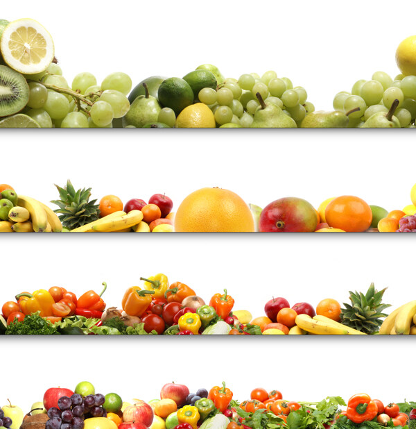 各种蔬菜水果边框