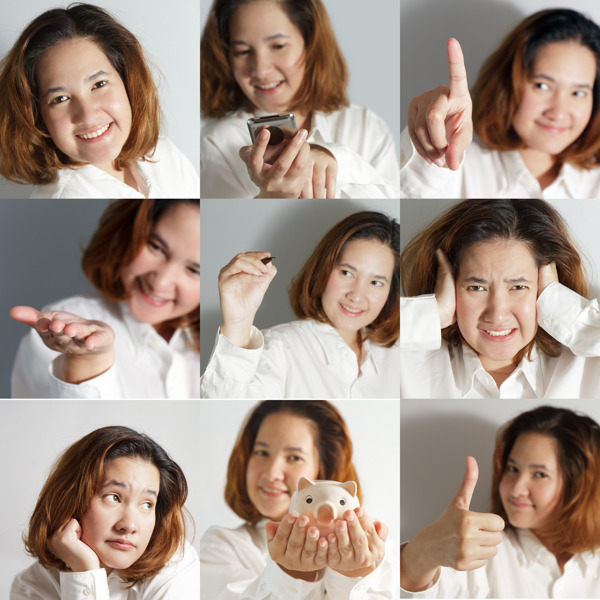 可愛(ài)的年輕女商人特寫(xiě)肖像