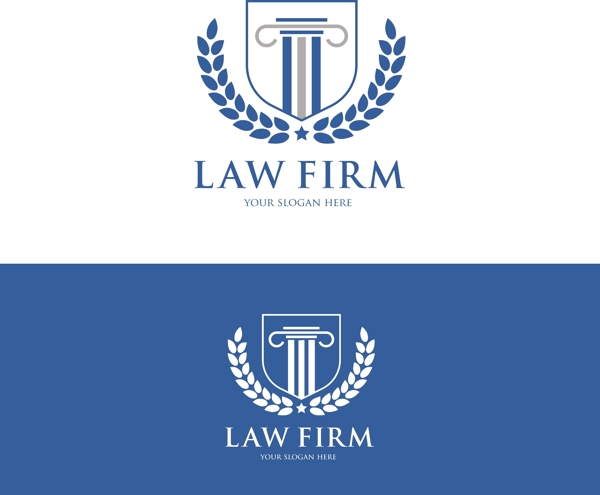 lawfirm抽象圖案logo模板