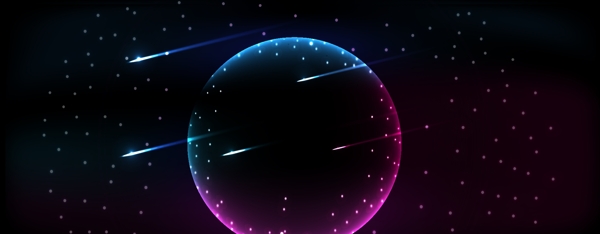 炫酷漸變另類宇宙星球圓圈banner