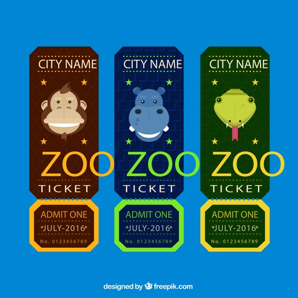 动物园门票矢量图片