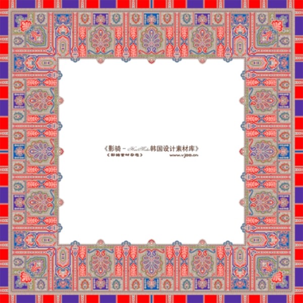 時尚花紋邊框設計素材