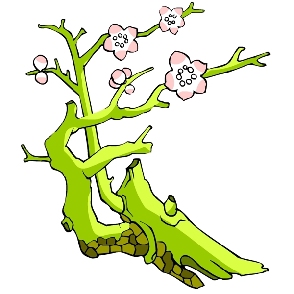 樹木古典插畫