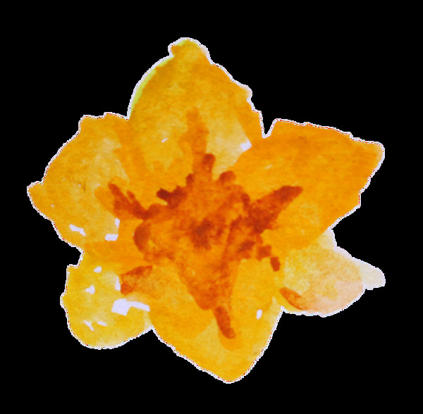 水晶黃花透明裝飾素材