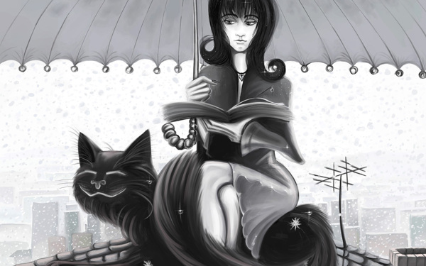 黑白插畫