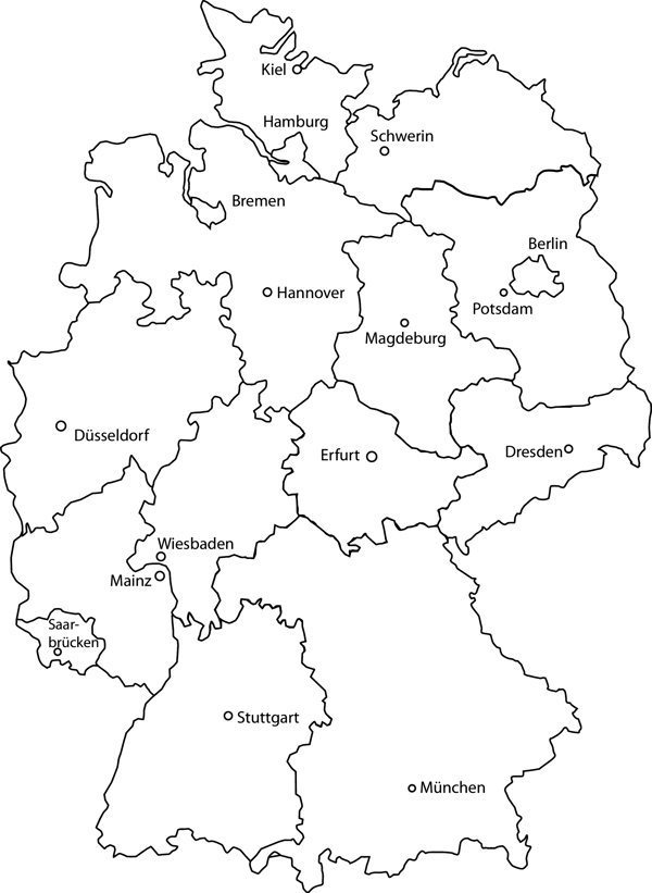 deutschlandkarte德國地圖矢量