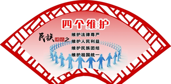 民族團(tuán)結(jié)扇形展板