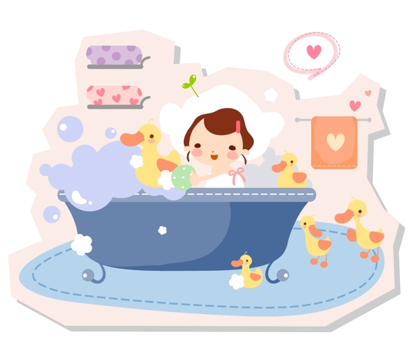 矢量女孩插畫