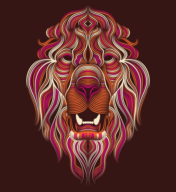 獅子頭矢量圖圖片