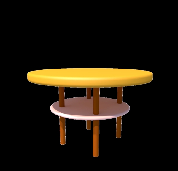 三维圆桌三维立体桌子
