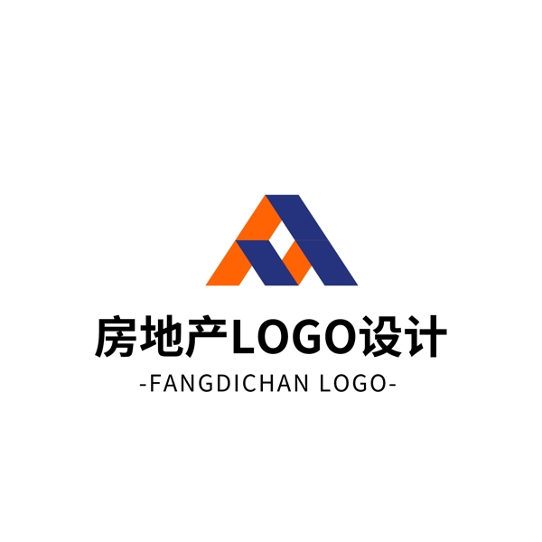 簡約大氣創(chuàng)意房地產logo標志設計